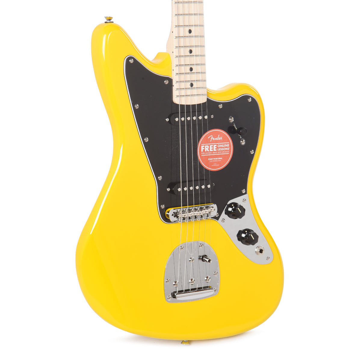 Squier FSR Affinity Jaguar Graffiti Yellow Electric Guitars / Solid Body