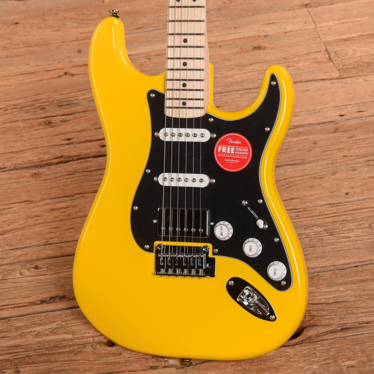 Squier FSR Affinity Stratocaster HSS Graffiti Yellow Electric Guitars / Solid Body