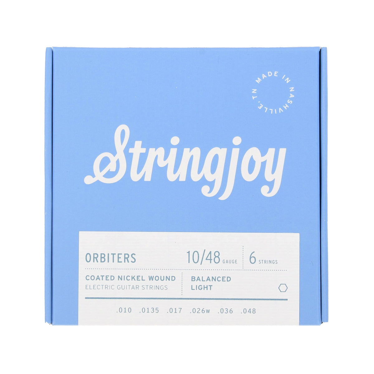 Stringjoy Orbiters Balanced Light Gauge 10-48 Coated Nickel Wound Electric Guitar Strings Accessories / Strings / Guitar Strings