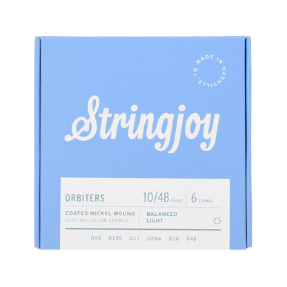 Stringjoy Orbiters Balanced Light Gauge 10-48 Coated Nickel Wound Electric Guitar Strings Accessories / Strings / Guitar Strings