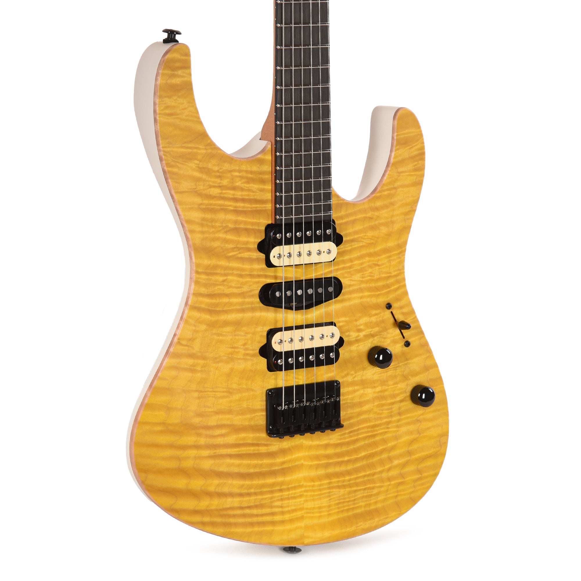 Suhr Custom Modern Trans Lemon Yellow w/CME-Selected Quilt Maple Top Electric Guitars / Solid Body