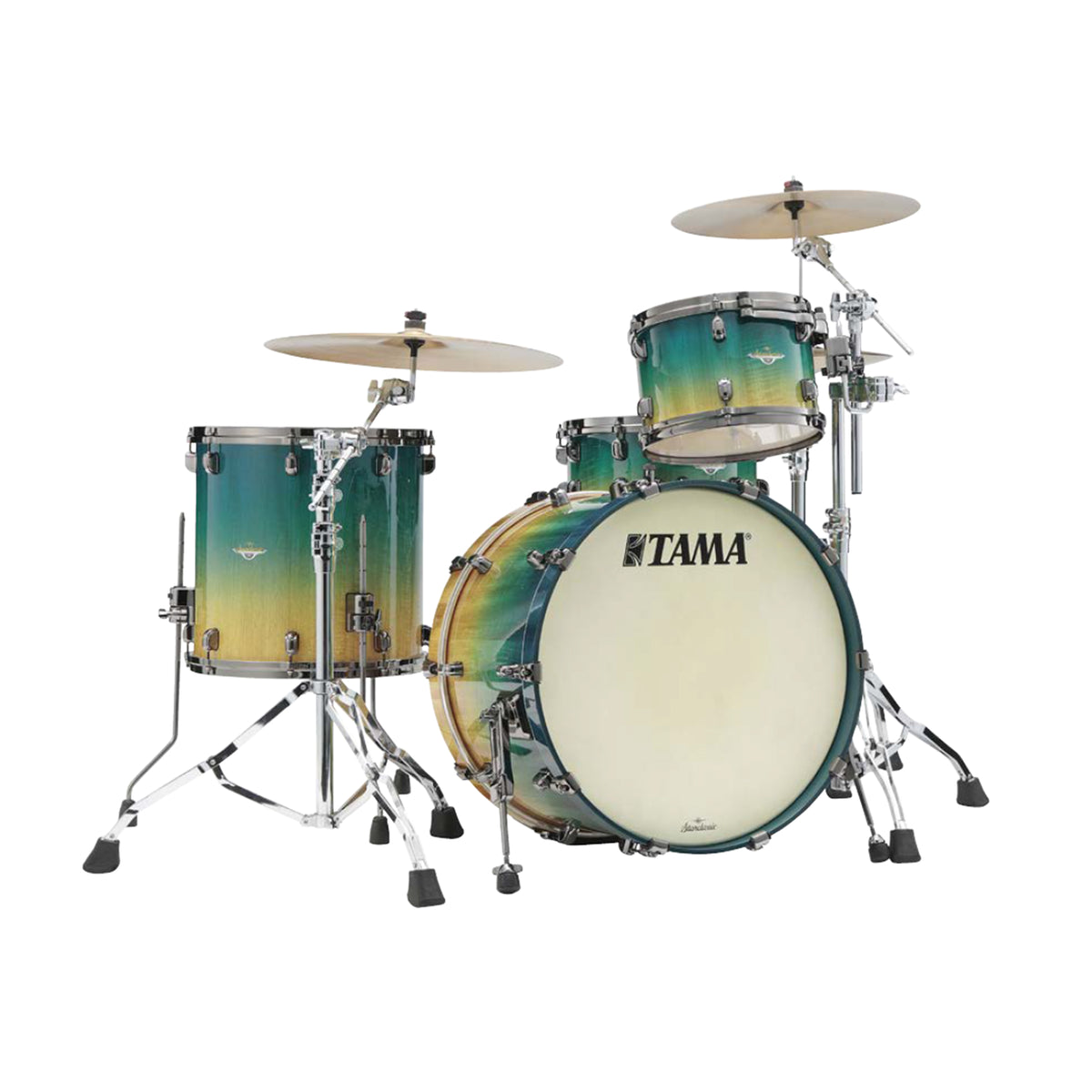 Tama Starclassic Maple 12/16/22 3pc. Drum Kit Marine Shoreline Movingui Fade Drums and Percussion / Acoustic Drums / Full Acoustic Kits