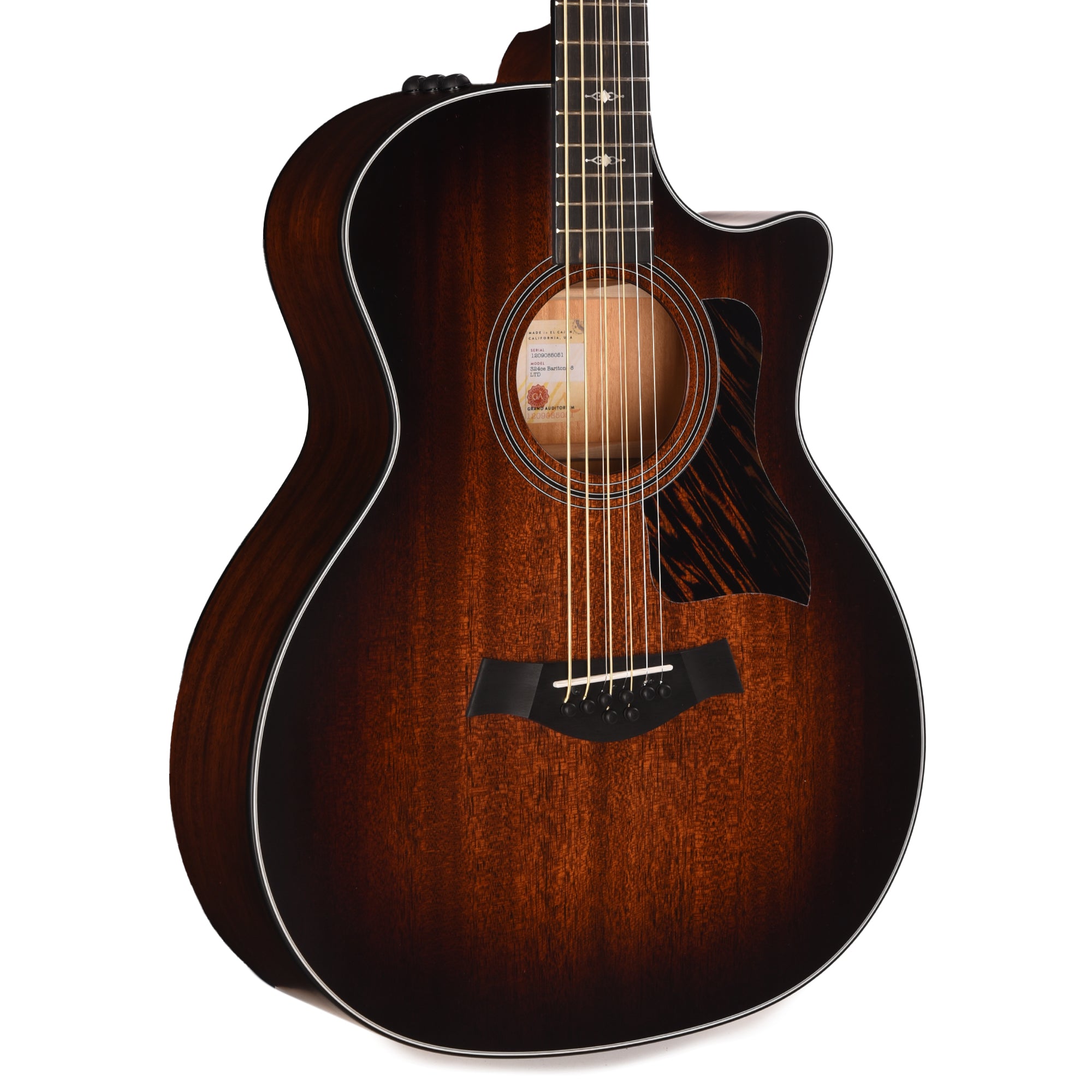 Taylor 324ce Baritone-8 LTD Grand Auditorium Mahogany Shaded Edgeburst ES2 Acoustic Guitars / Baritone
