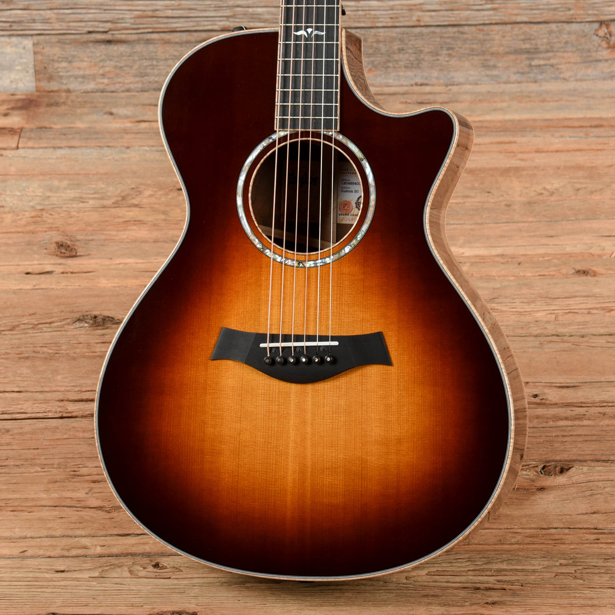 Taylor Custom Grand Concert Western Red Cedar/AA Walnut ES2 w/Figured Maple Binding Tobacco Sunburst 2024 Acoustic Guitars / Concert