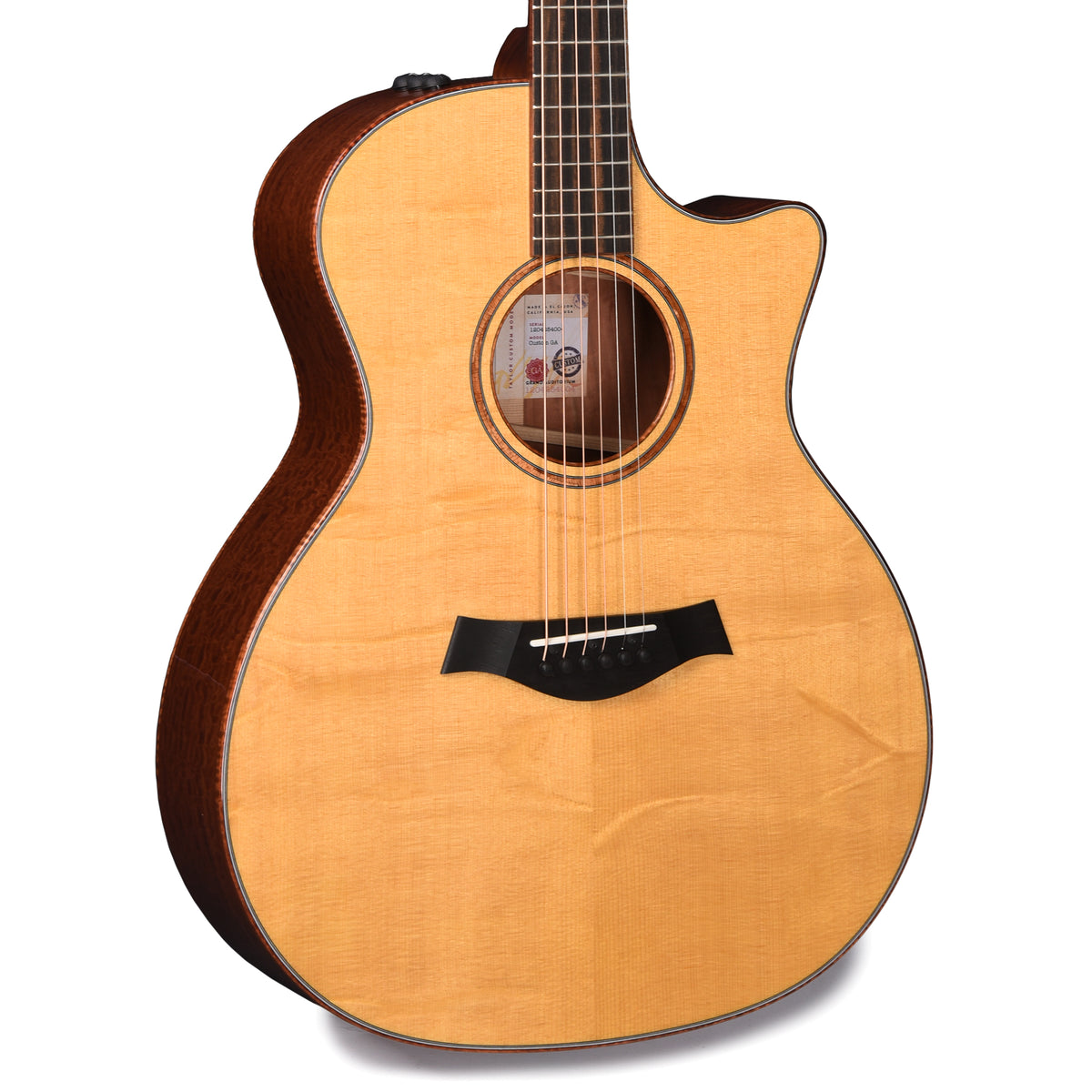 Taylor Custom Grand Auditorium Premium Bearclaw Spruce/Figured Ironbark Aged Toner ES2 w/Hawaiian Koa Binding Acoustic Guitars / OM and Auditorium
