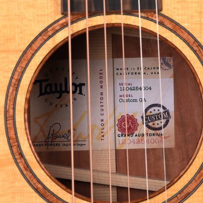 Taylor Custom Grand Auditorium Premium Bearclaw Spruce/Figured Ironbark Aged Toner ES2 w/Hawaiian Koa Binding Acoustic Guitars / OM and Auditorium