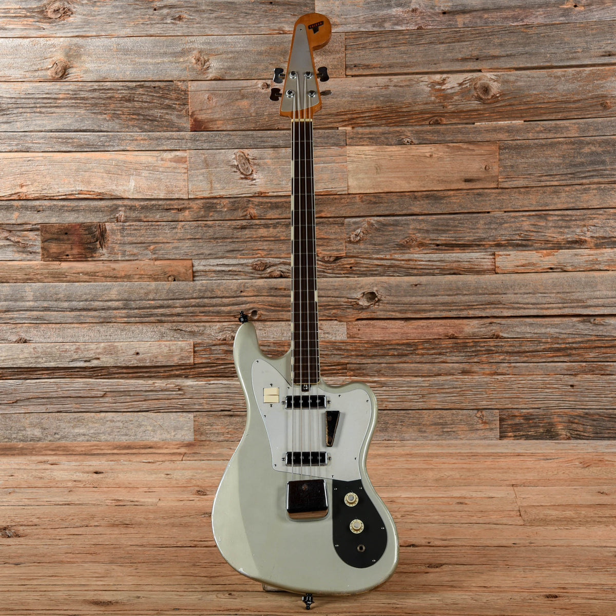 Teisco EB-200 Silver 1960s Bass Guitars / 4-String