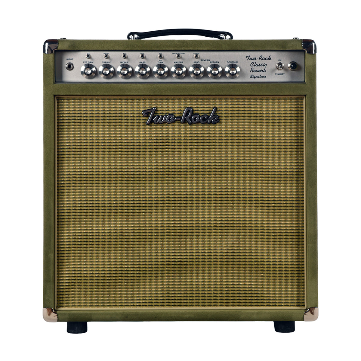 Two Rock Classic Reverb Signature 40/20W 1x12 Combo Moss Suede w/ Vintage Gold Cloth Amplifiers