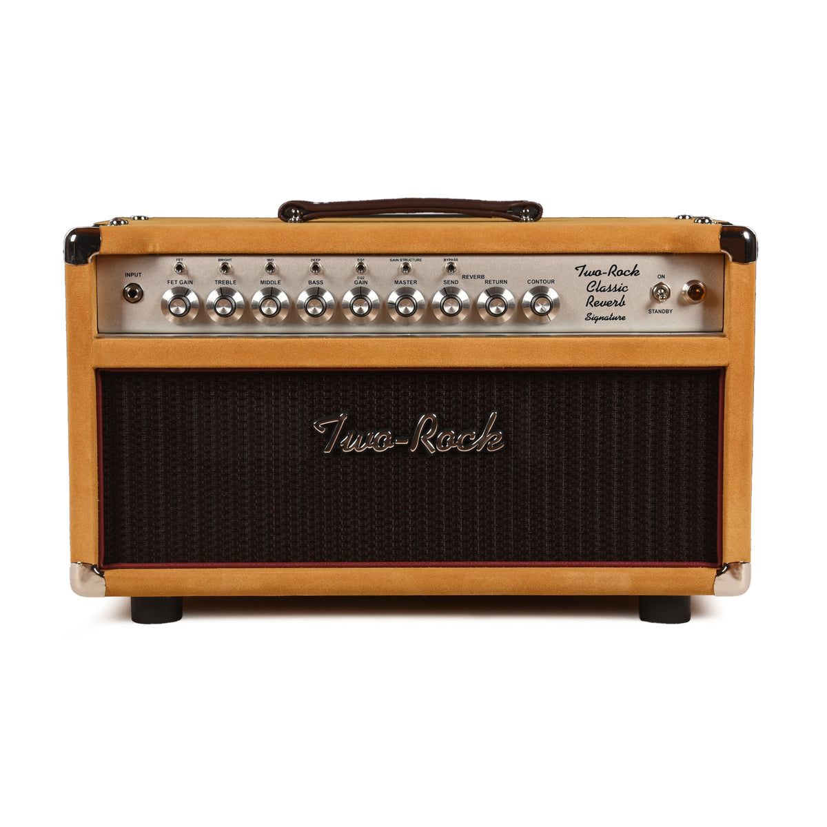 Two Rock Classic Reverb Signature Silver Anodized 100w Head Buckskin Suede w/ Oxblood Grill & Silver Skirted Knobs Amps / Guitar Amps / Guitar Heads