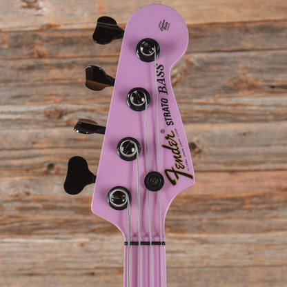 Unbranded "Strato-Bass" Lavender 1980s Bass Guitars / 4-String