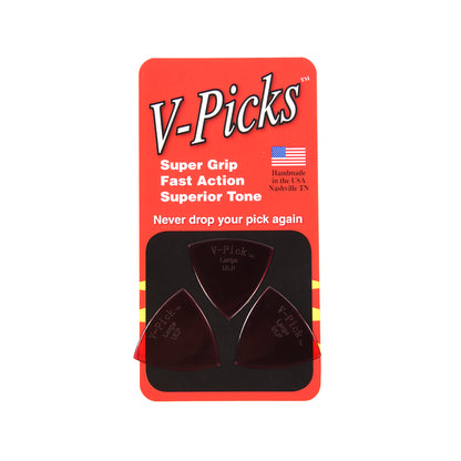 V-Picks Large Pointed Ultra Lite Guitar Pick Ruby Red (3) Accessories / Picks