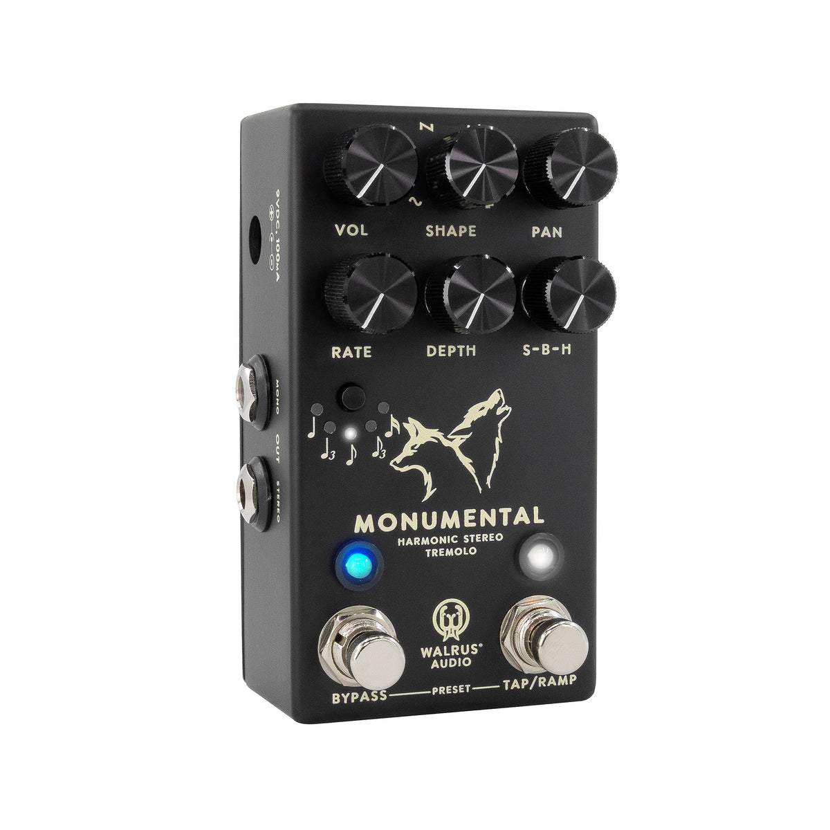 Walrus Audio Monumental Harmonic Tap Tremolo Pedal Black Effects and Pedals / Tremolo