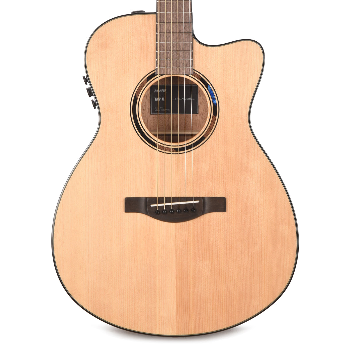 Yamaha TAS1 C TransAcoustic Acoustic-Electric Guitar w/ Built In Effects Natural Acoustic Guitars
