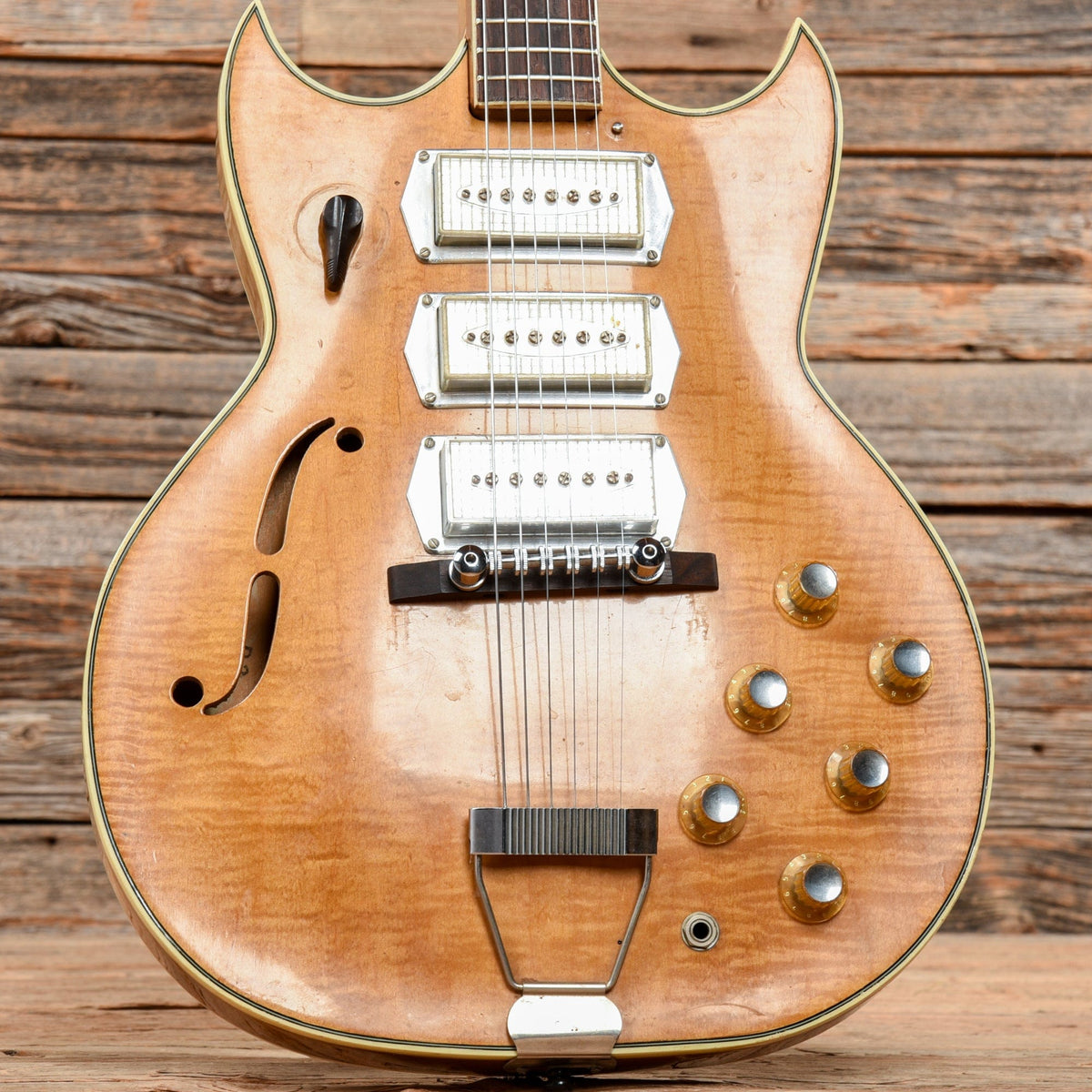 Airline Barney Kessel Swingmaster Natural 1960s Electric Guitars / Hollow Body