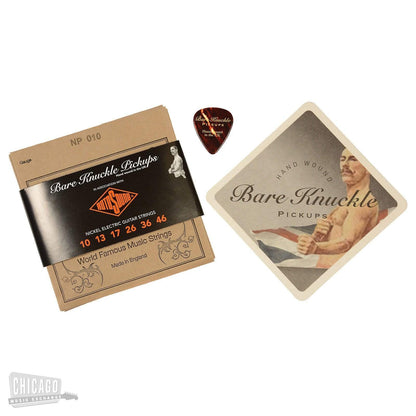 Bare Knuckle Black Dog Humbucker Bridge Pickup 50mm 4-Conductor Short Leg Zebra Parts / Guitar Pickups