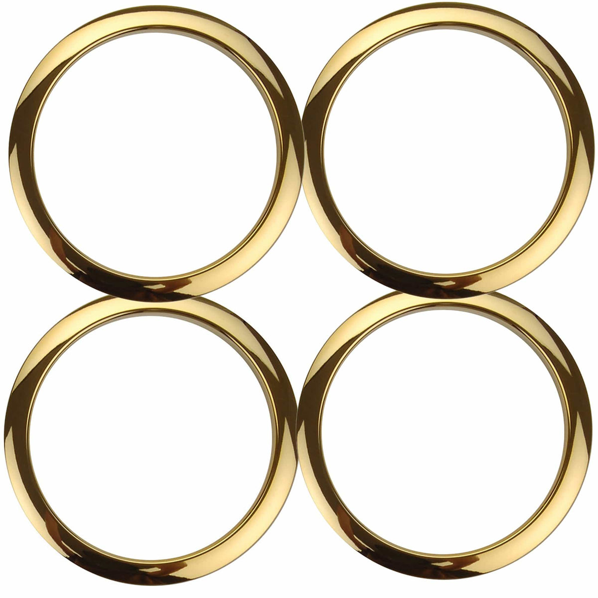 Bass Drum O's 5" Bass Drum Head Reinforcement Ring Brass 4 Pack Bundle Drums and Percussion / Parts and Accessories / Drum Parts
