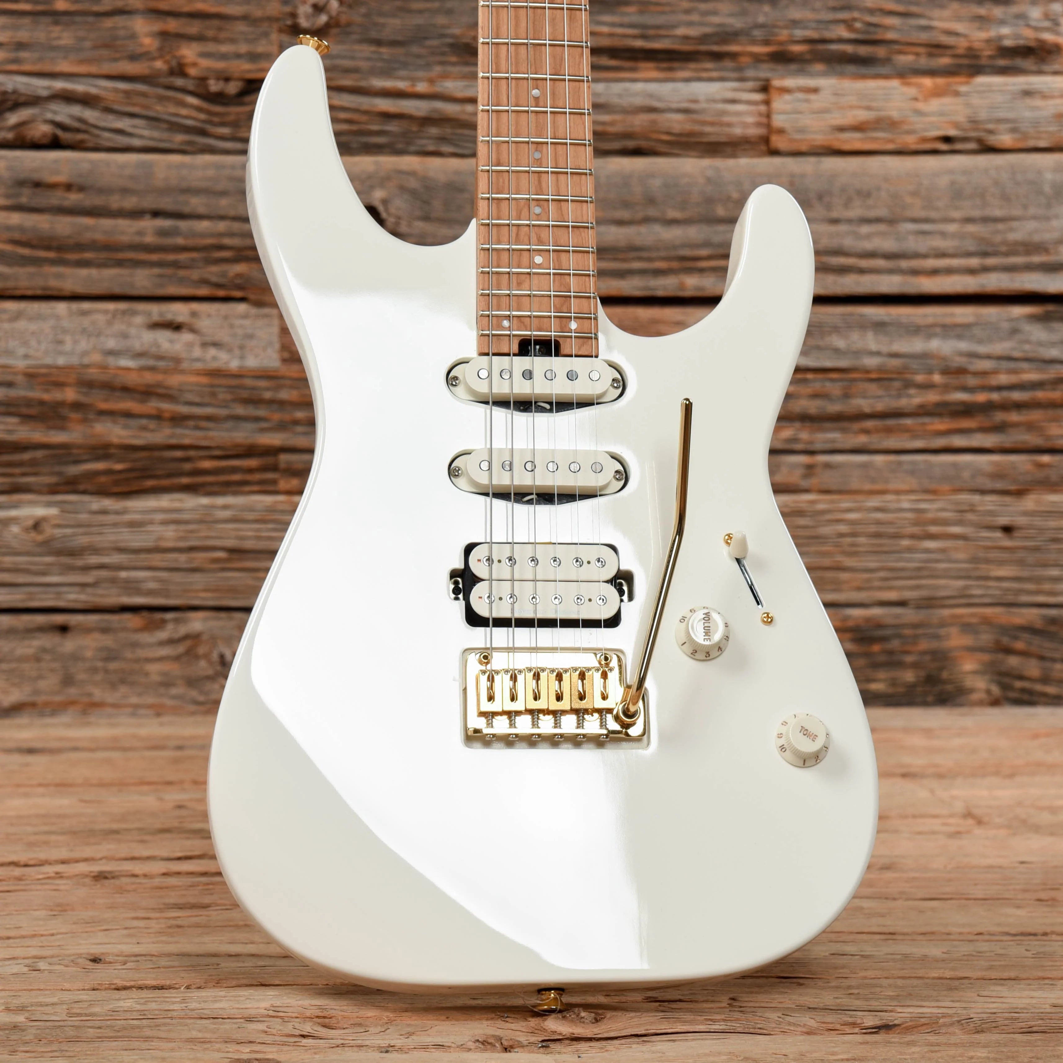 Charvel Pro-Mod DK24 HSS 2PT CM Snow White Electric Guitars / Solid Body