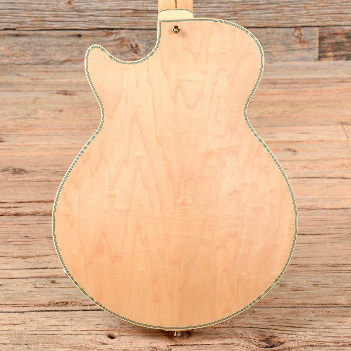 D'Angelico Deluxe SS Semi-Hollow Natural Electric Guitars / Semi-Hollow