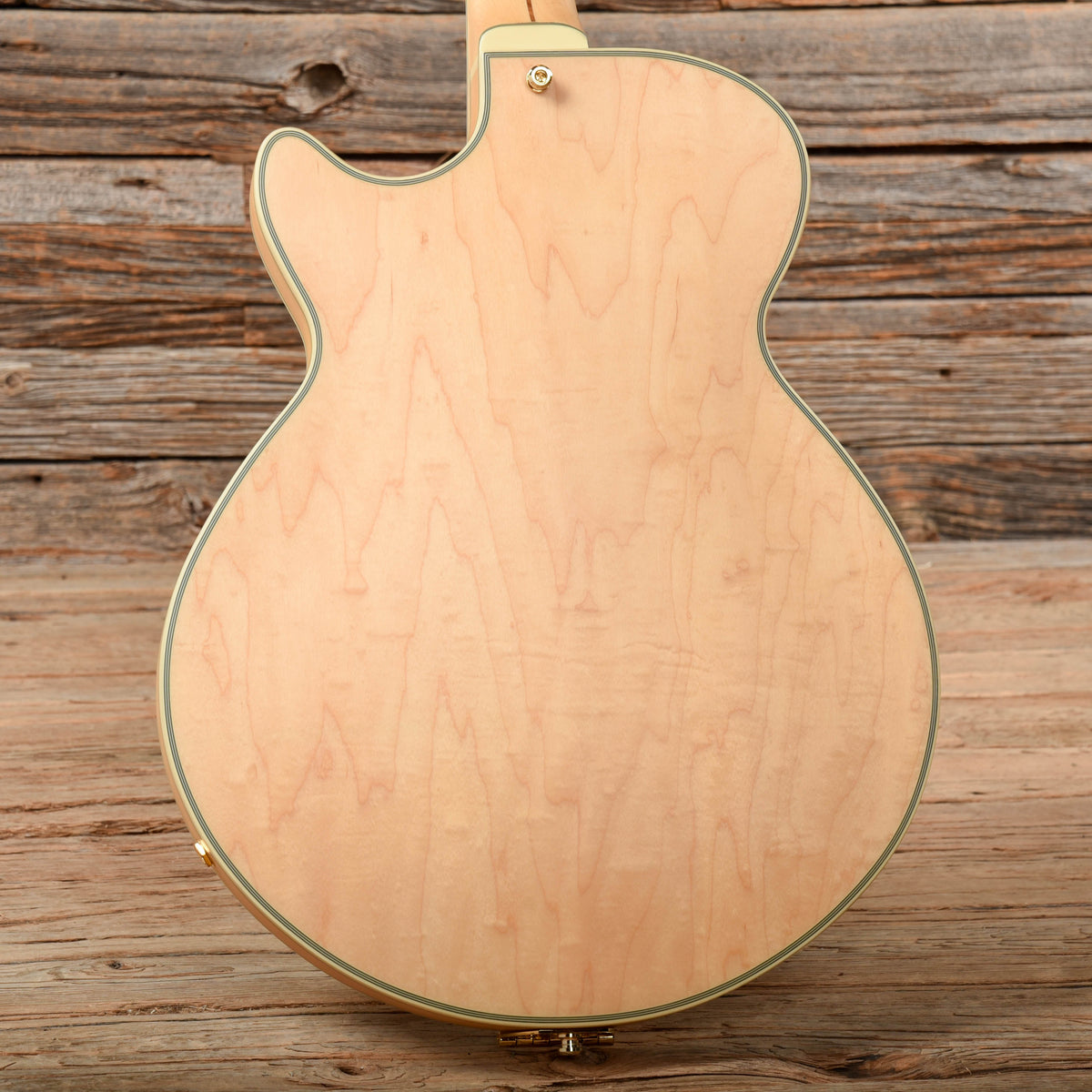 D'Angelico Deluxe SS Semi-Hollow Natural Electric Guitars / Semi-Hollow
