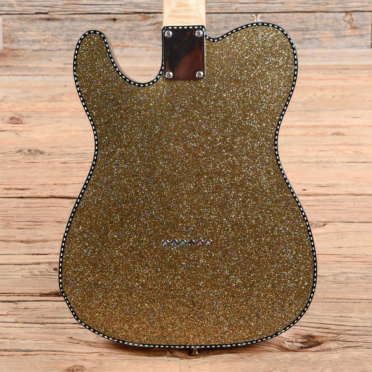 Dikkers Sparklecaster Gold Flake Electric Guitars / Solid Body