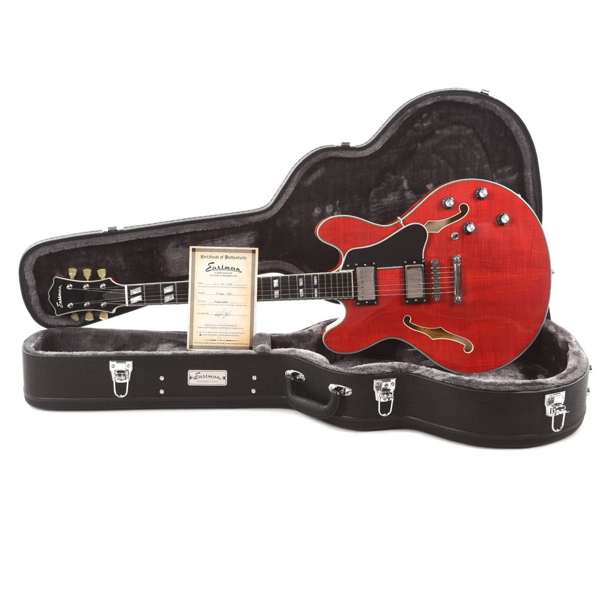Eastman T486 Thinline Deluxe Red w/Seymour Duncan Humbuckers Electric Guitars / Semi-Hollow