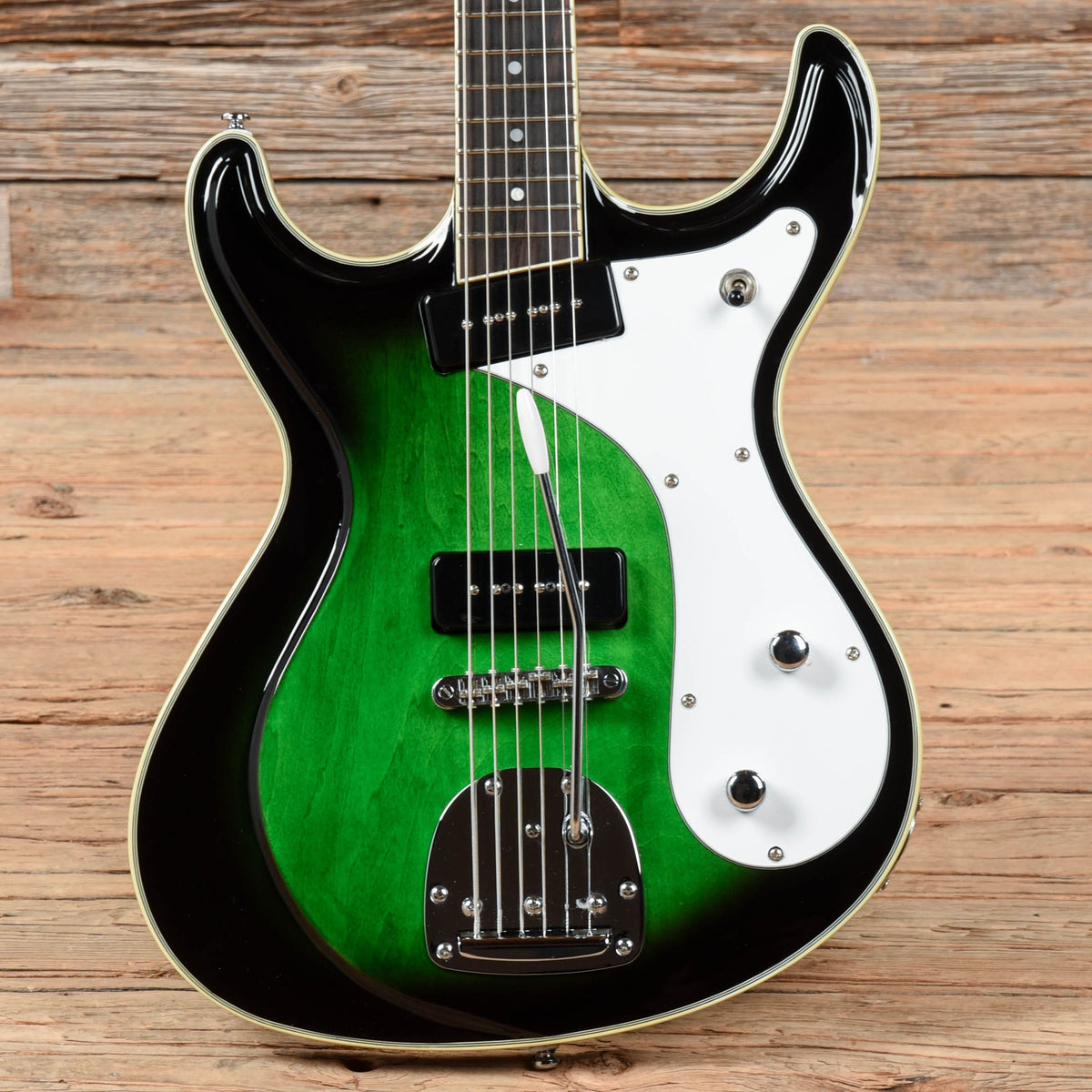 Eastwood Sidejack Baritone DLX Green Burst Electric Guitars / Solid Body