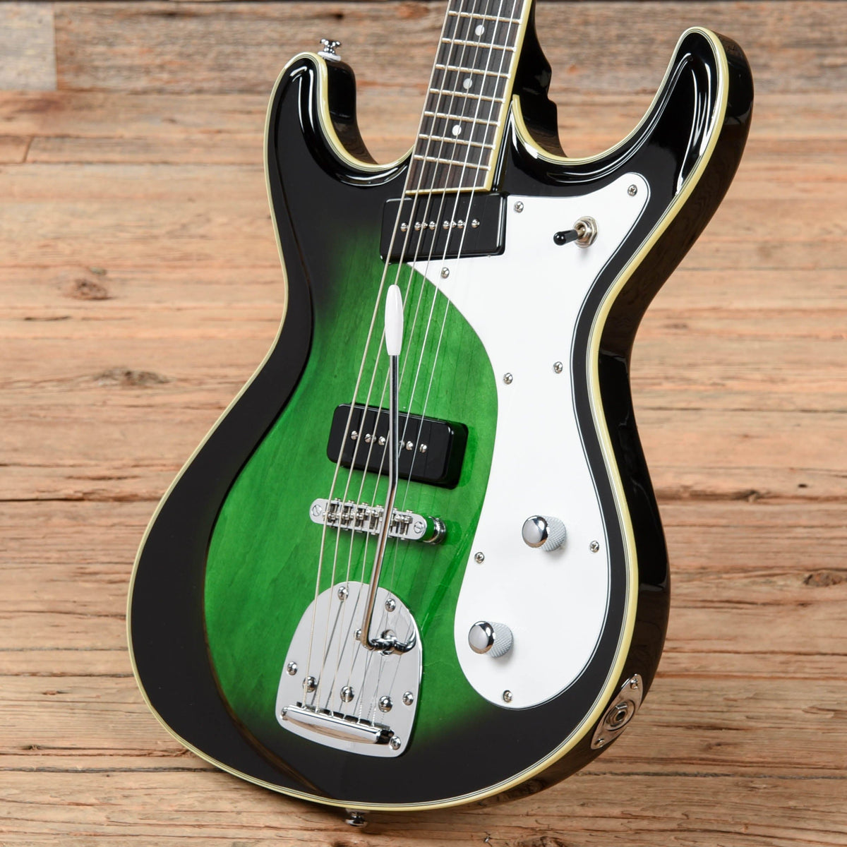Eastwood Sidejack Baritone DLX Green Burst Electric Guitars / Solid Body