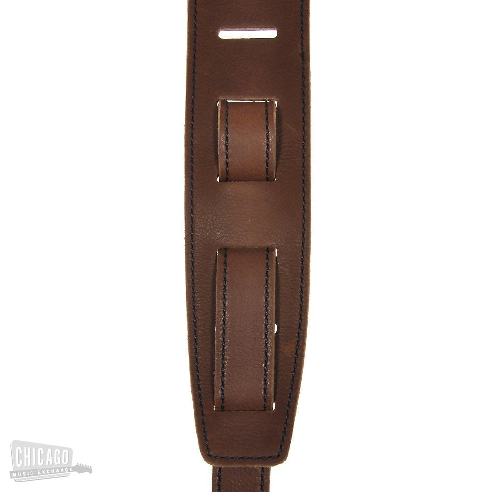 El Dorado Durango Suave Leather Guitar Strap 2.5 Inch - Congac & Chocolate Accessories / Straps