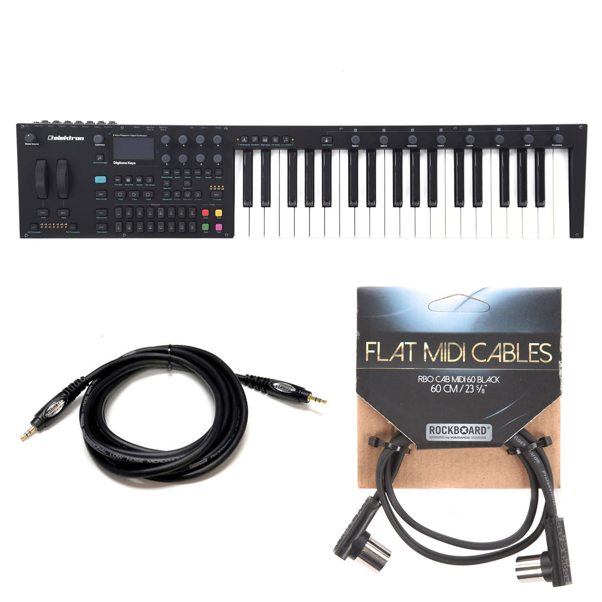 Elektron Digitone Keys Eight Voice Digital Synthesizer Essential Cables Bundle Keyboards and Synths / Synths / Digital Synths