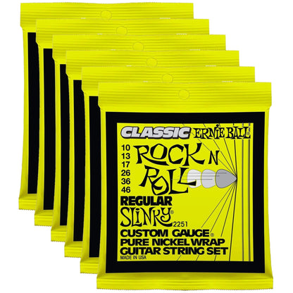 Ernie Ball 2251 R&R Regular Slinky 10-46 (6 Pack Bundle) Accessories / Strings / Guitar Strings