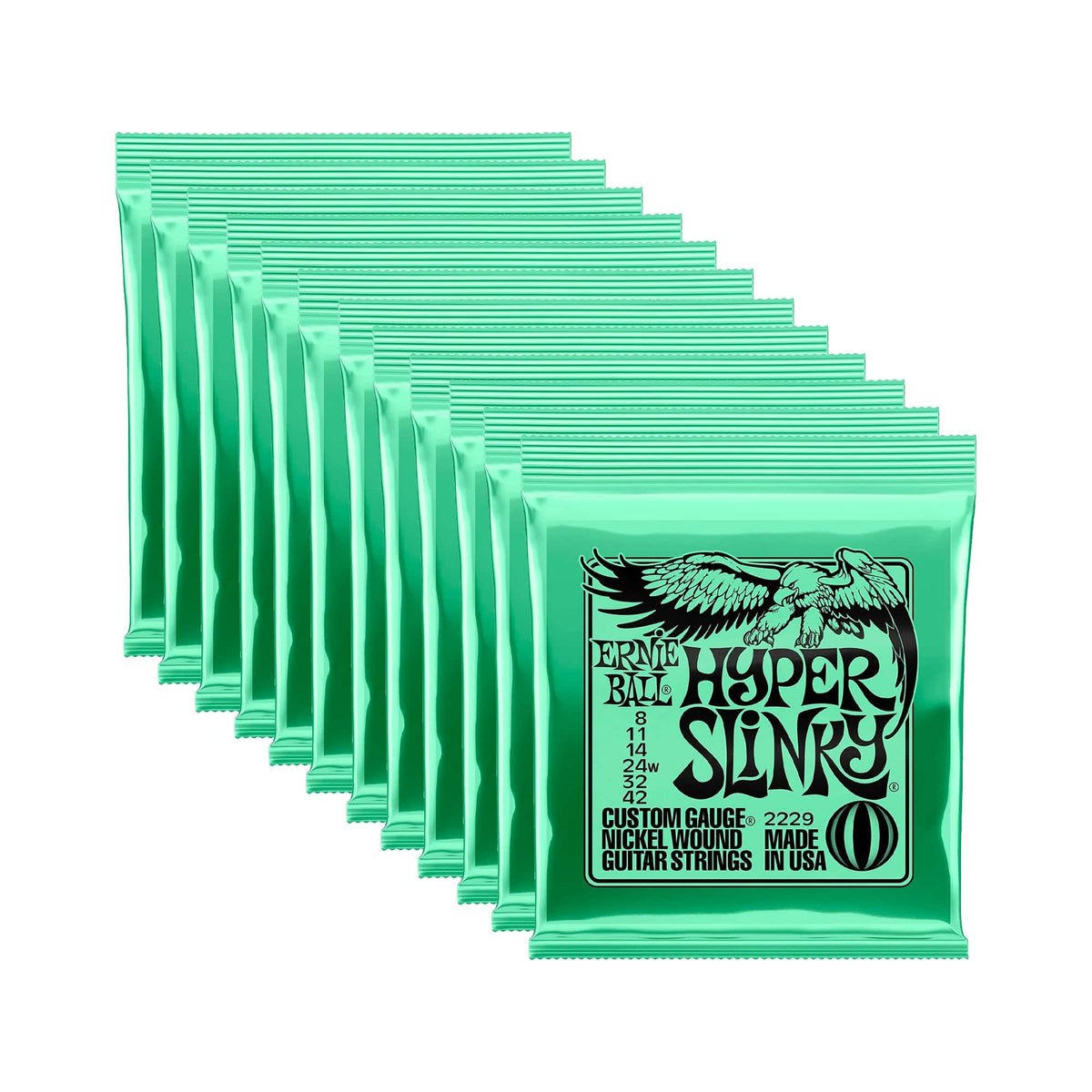 Ernie Ball Hyper Slinky 8-42 12 Pack Bundle Accessories / Strings / Guitar Strings