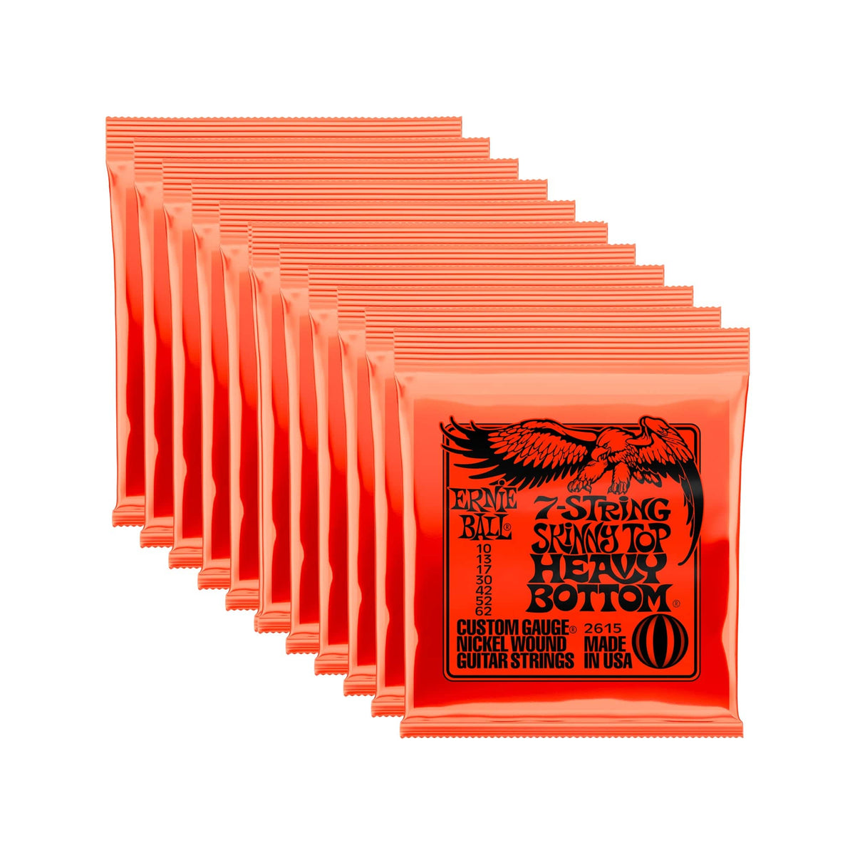 Ernie Ball Skinny Top Heavy Bottom 7-String Slinky 10-62 12 Pack Bundle Accessories / Strings / Guitar Strings