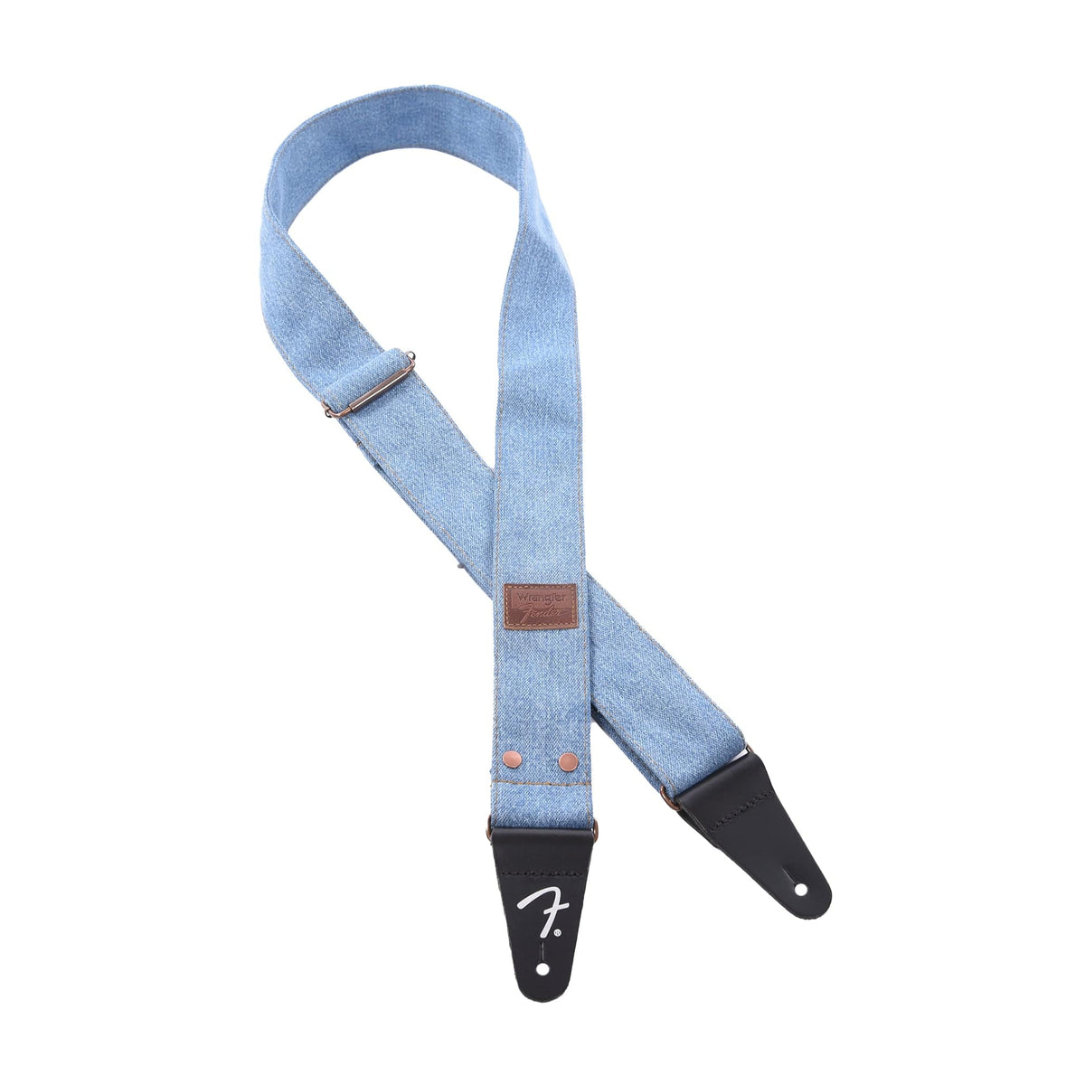Fender x Wrangler Riveted Denim Strap Light Indigo Accessories / Straps