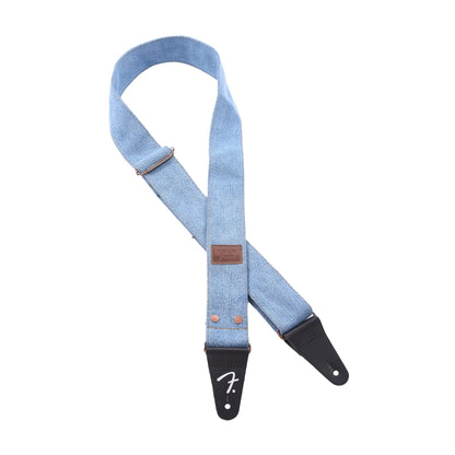 Fender x Wrangler Riveted Denim Strap Light Indigo Accessories / Straps