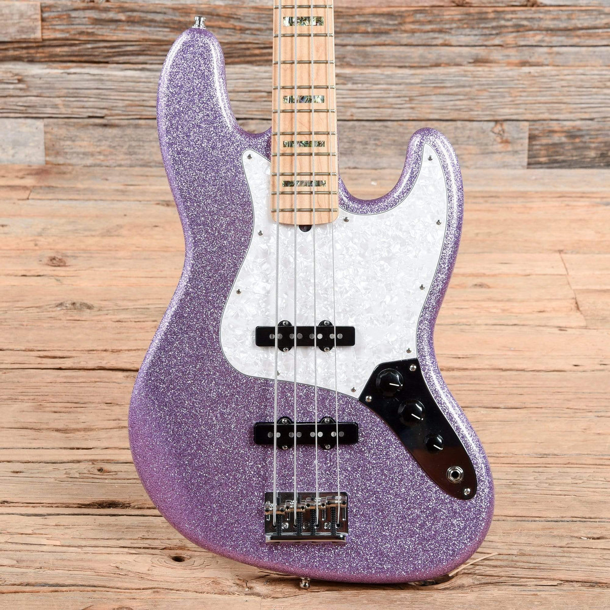 Fender Adam Clayton Signature Jazz Bass Purple Sparkle 2017 Bass Guitars / 4-String