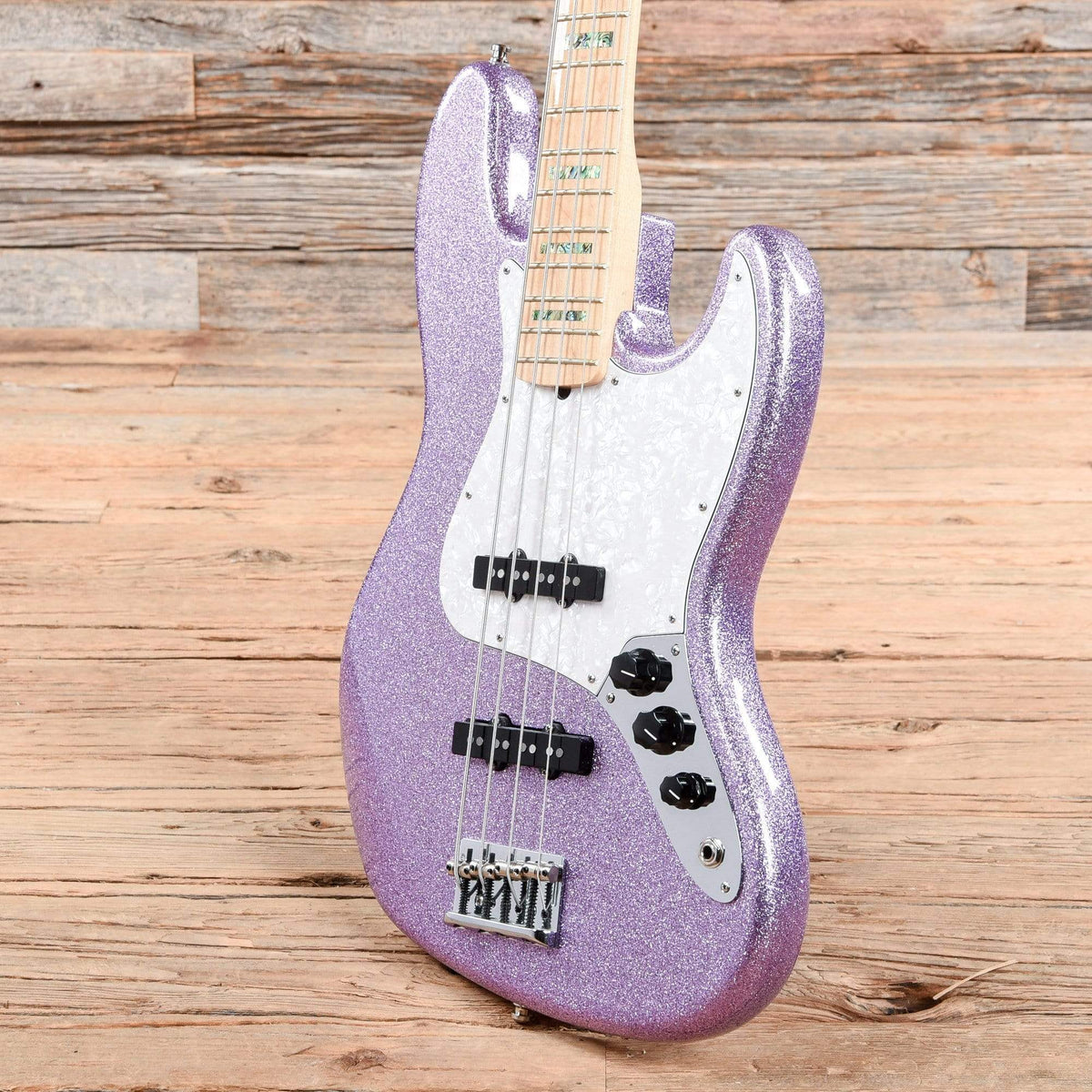 Fender Adam Clayton Signature Jazz Bass Purple Sparkle 2017 Bass Guitars / 4-String