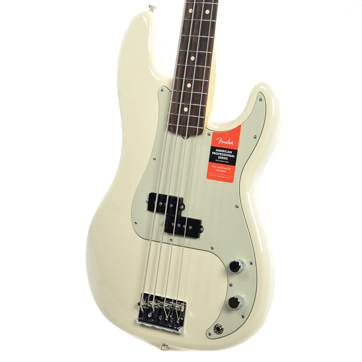 Fender American Pro Precision Bass RW Olympic White USED Bass Guitars / 4-String