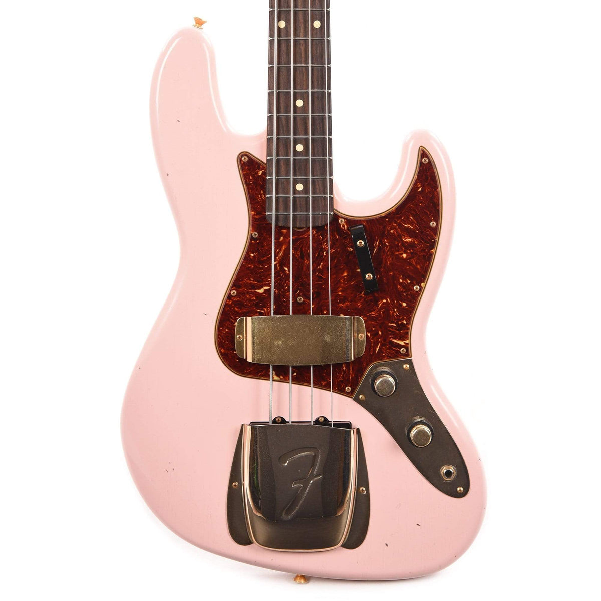 Fender Custom Shop 1960 Jazz Bass "CME Spec" Journeyman Shell Pink w/Painted Headcap & Gold Hardware Bass Guitars / 4-String