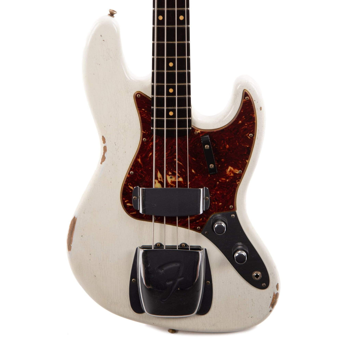 Fender Custom Shop 1960 Jazz Bass "CME Spec" Relic Aged Olympic White w/Rosewood Neck Bass Guitars / 4-String