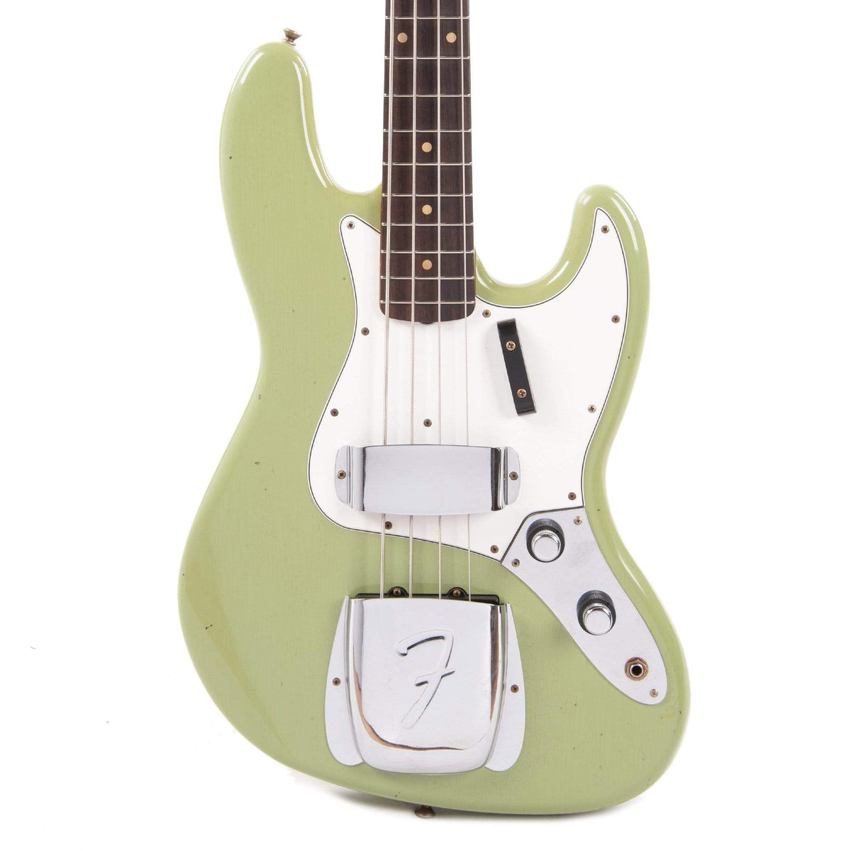 Fender Custom Shop 1960 Jazz Bass "CME Spec" Relic Faded/Aged Sweet Pea Green w/Painted Headcap Bass Guitars / 4-String