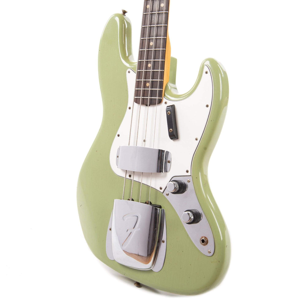 Fender Custom Shop 1960 Jazz Bass "CME Spec" Relic Faded/Aged Sweet Pea Green w/Painted Headcap Bass Guitars / 4-String