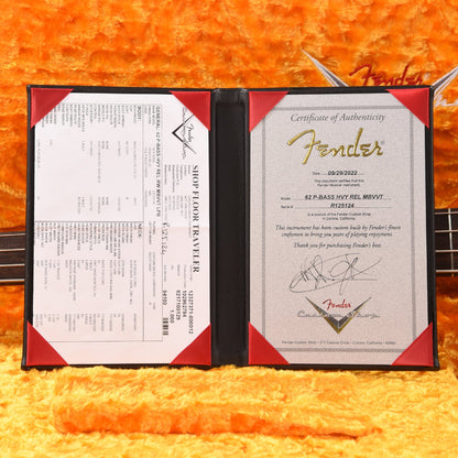 Fender Custom Shop 1962 Precision Bass Heavy Relic Heavy Aged Nicotine Lake Placid Blue Master Built by Vincent Van Trigt Bass Guitars / 4-String