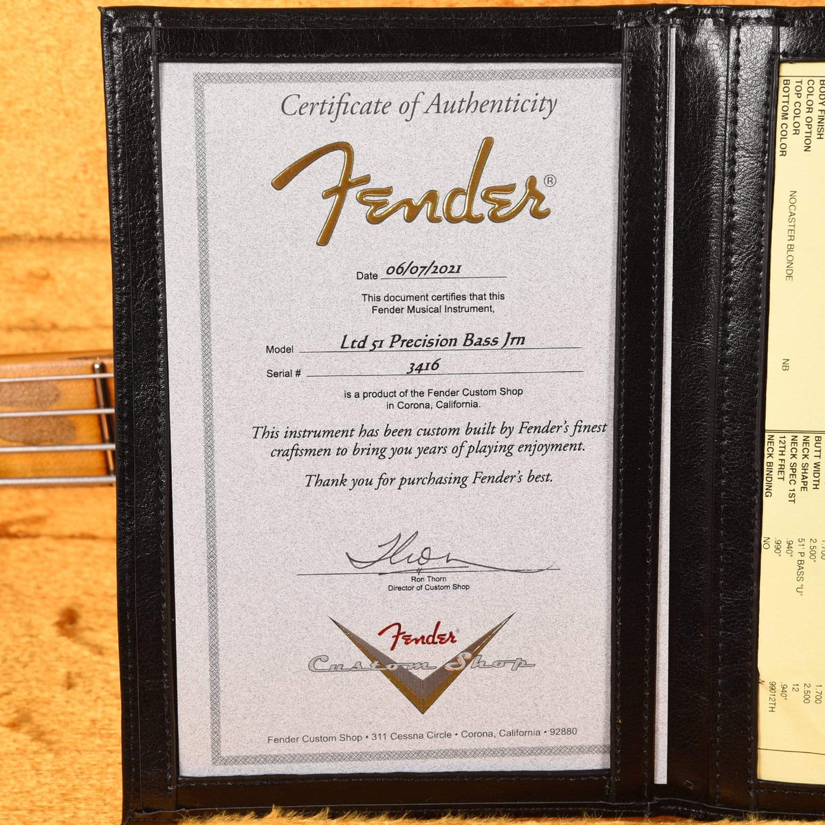 Fender Custom Shop Limited Edition 1951 Precision Bass Journeyman Nocaster Blonde Bass Guitars / 4-String