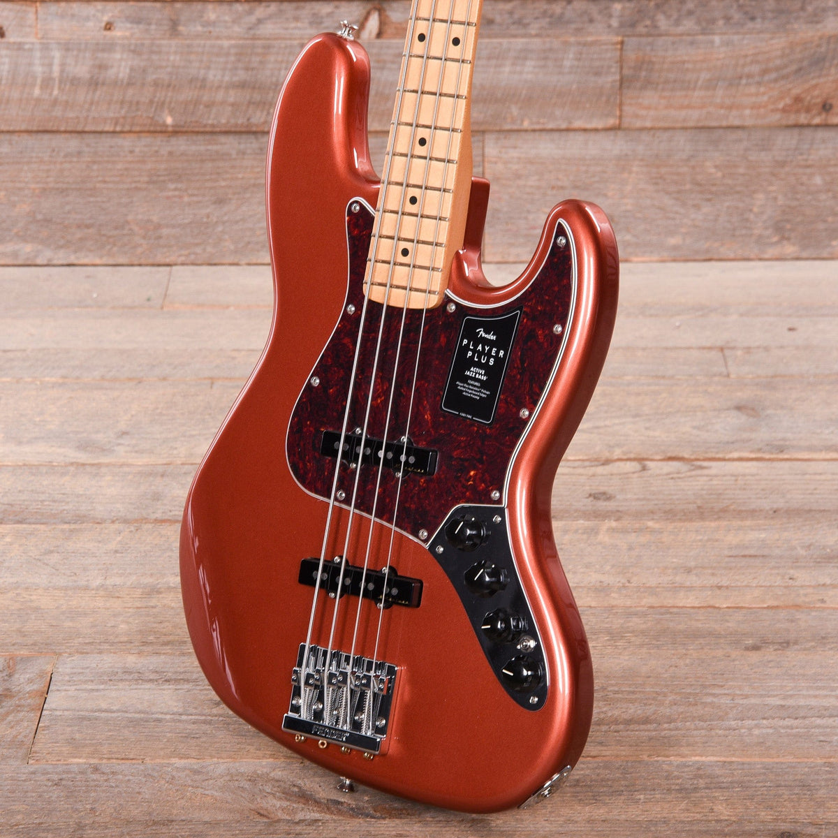 Fender Player Plus Active Jazz Bass Aged Candy Apple Red Bass Guitars / 4-String
