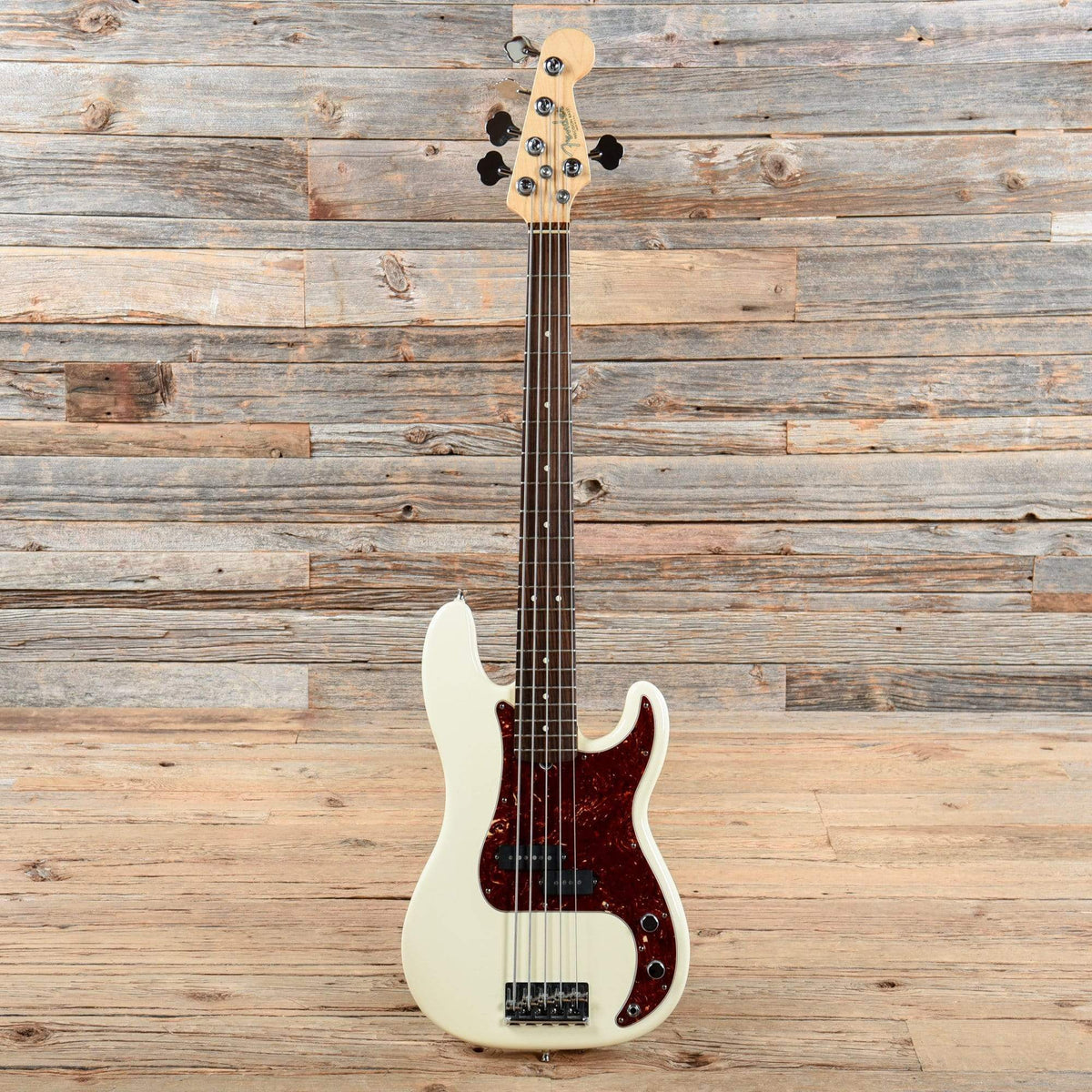 Fender American Standard Precision Bass V Olympic White 2008 Bass Guitars / 5-String or More