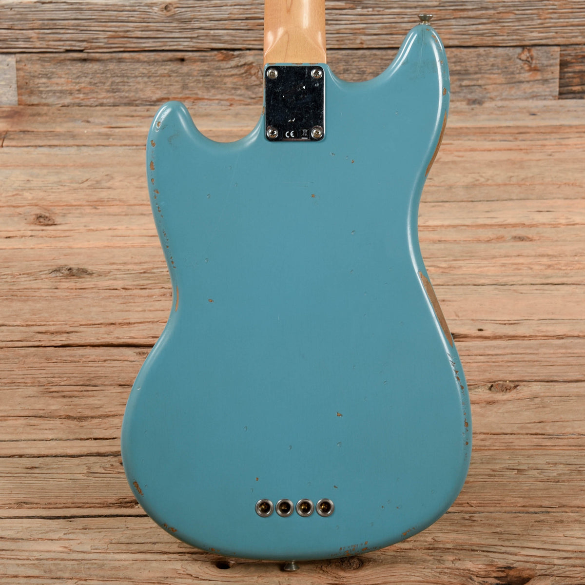 Fender Justin Meldal-Johnsen Road Worn Signature Mustang Bass Faded Daphne Blue 2020 Bass Guitars / Short Scale