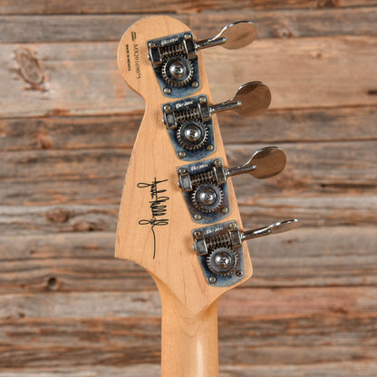 Fender Justin Meldal-Johnsen Road Worn Signature Mustang Bass Faded Daphne Blue 2020 Bass Guitars / Short Scale