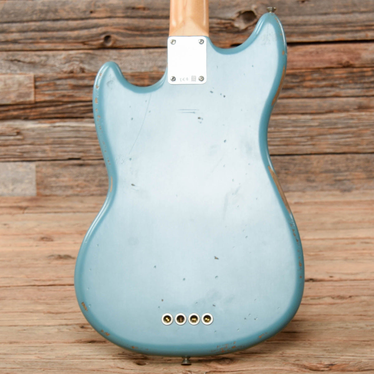 Fender Justin Meldal-Johnsen Road Worn Signature Mustang Bass Faded Daphne Blue 2020 Bass Guitars / Short Scale