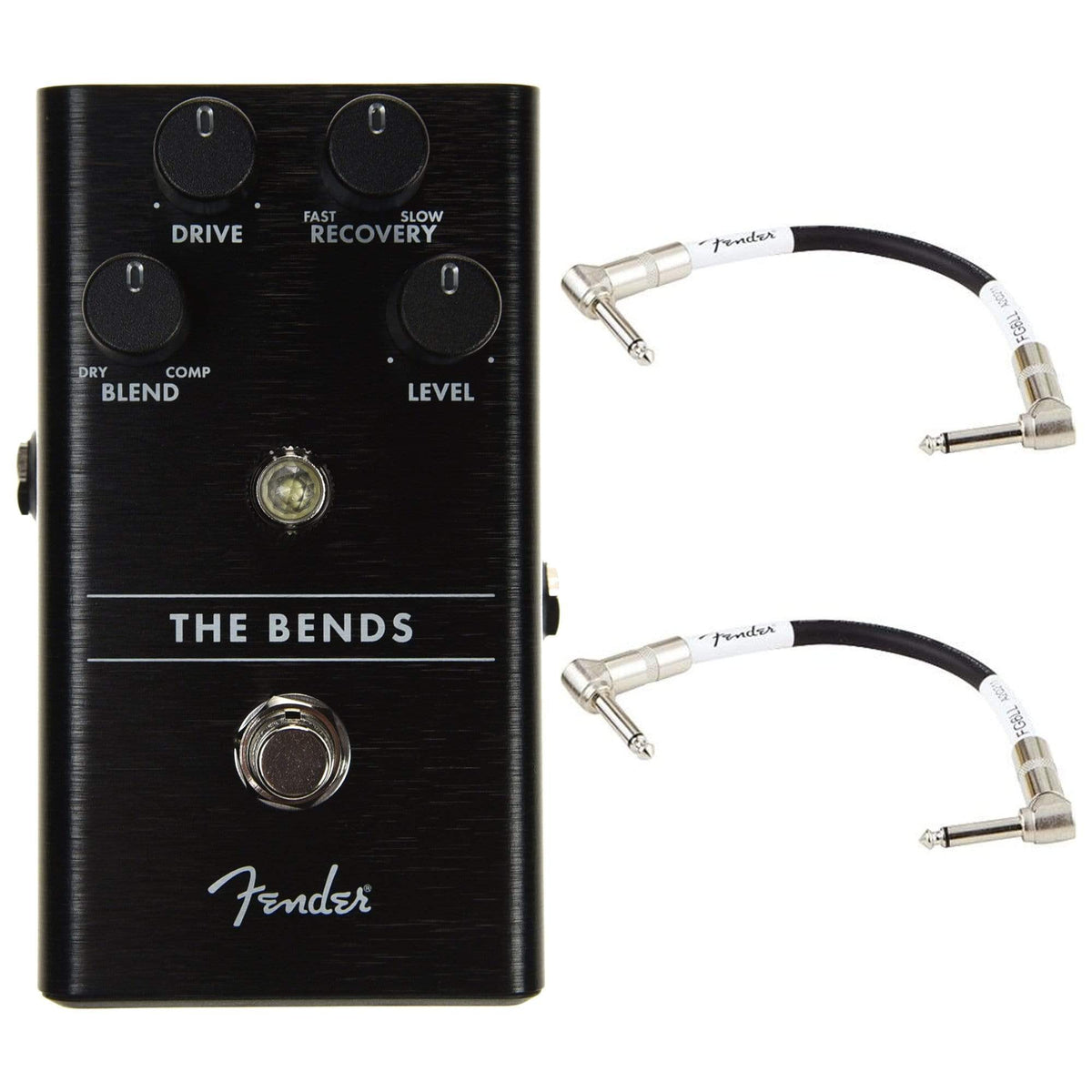 Fender The Bends Compressor Pedal Bundle w/ Patch Cables Effects and Pedals / Compression and Sustain