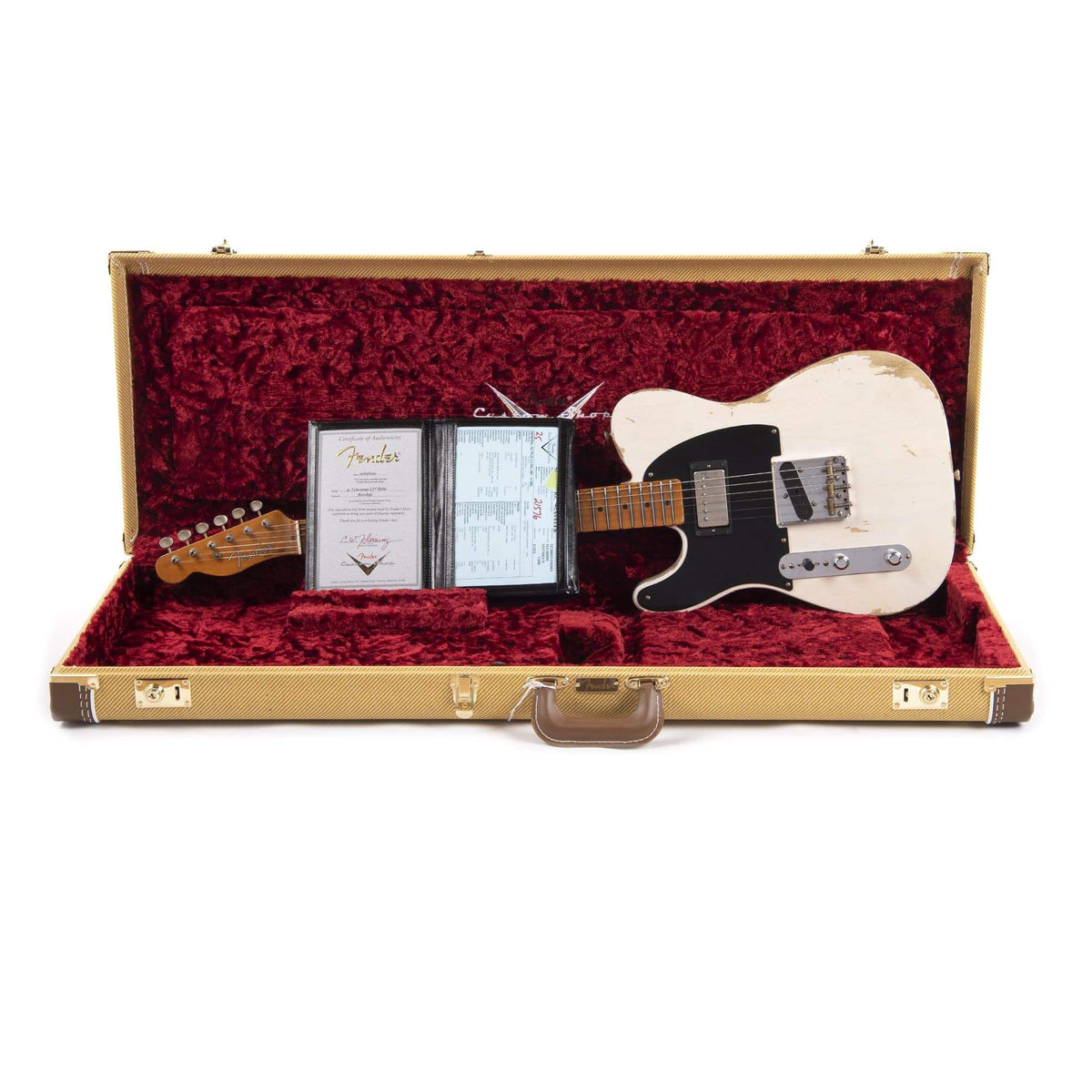 Fender Custom Shop 1952 Telecaster HS "Chicago Special" Relic Aged White Blonde LEFTY w/Duncan Antiquity Humbucker Electric Guitars / Left-Handed